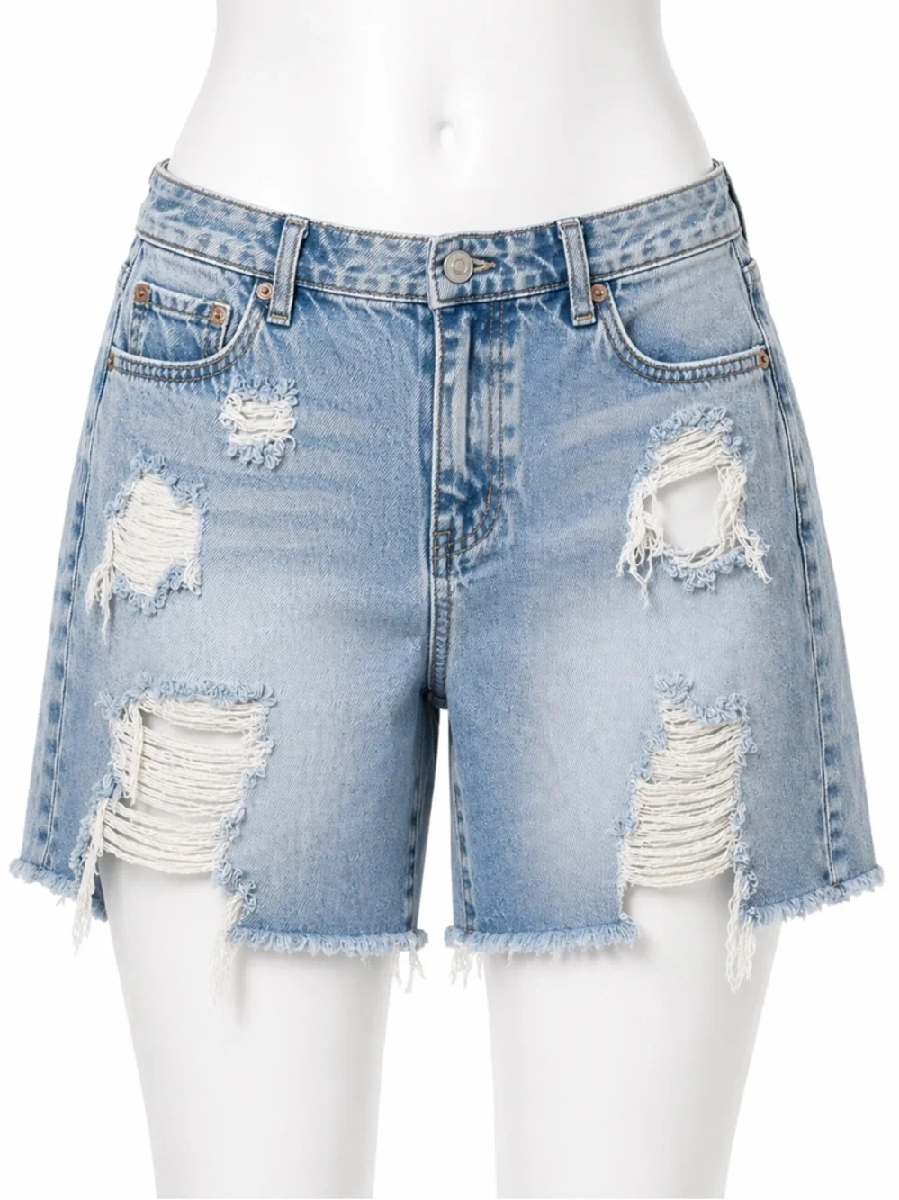 Aeropostale 90s baggy shorts Distressed Denim Shorts size 0